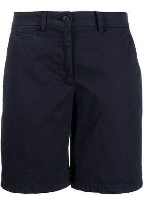 Tommy Hilfiger embroidered-logo cotton-lyocell-blend shorts - Blue