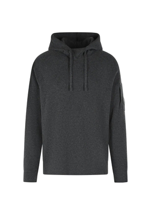 C.P. Company lens-detail drawstring hoodie - Grey