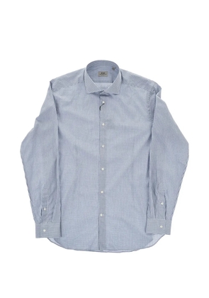 Corneliani gingham-check cotton shirt - Blue