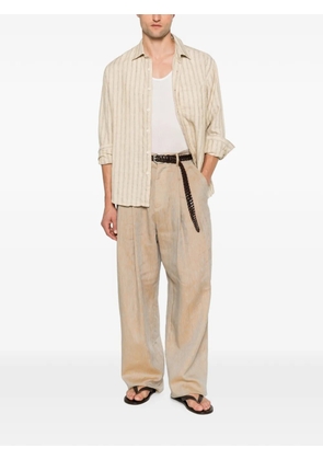 Giorgio Armani pleated wide-leg trousers - Neutrals