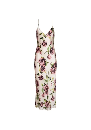 L'Agence Seridie floral-print slip midi dress - Neutrals