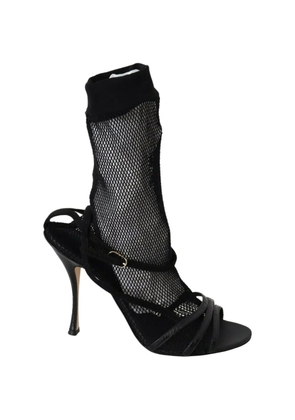 Dolce & Gabbana mesh-overlay buckle-fastening sandals - Black