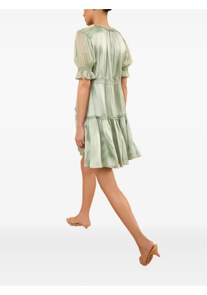 Ulla Johnson Juliette silk-satin mini dress - Green