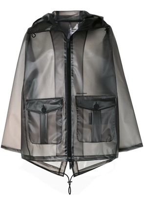 DSQUARED2 transparent short parka - Black