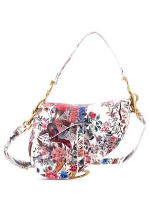 Christian Dior Pre-Owned Saddle Handbag with Strap Printed Leather Medium shoulder bag - Multicolour