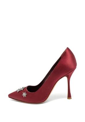 Manolo Blahnik star-embellished pointed-toe pumps - Red