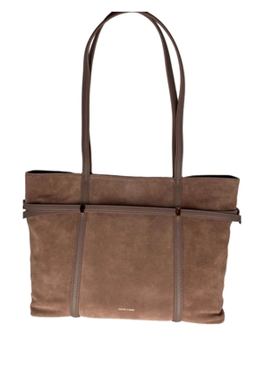 Veronica Beard belted suede shoulder bag - Brown