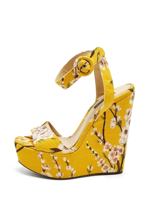 Dolce & Gabbana Pre-Owned floral-print sandals - Yellow