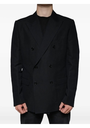 Dolce & Gabbana double-breasted linen blazer - Black