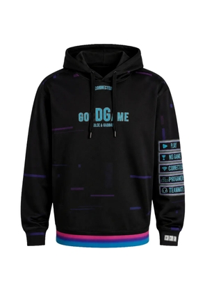 Dolce & Gabbana logo-print graphic-sleeve hoodie - Black