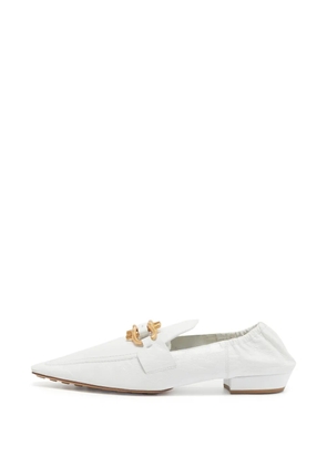 Bottega Veneta Pre-Owned Madame leather loafers - White