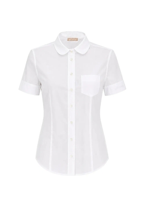 John Galliano peter-pan collar short-sleeved shirt - White