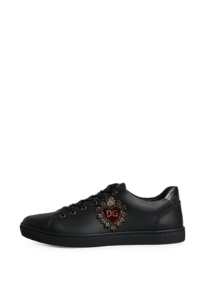 Dolce & Gabbana Sacred Heart leather sneakers - Black