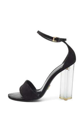 Louis Vuitton Pre-Owned flower-cut ankle-strap sandals - Black