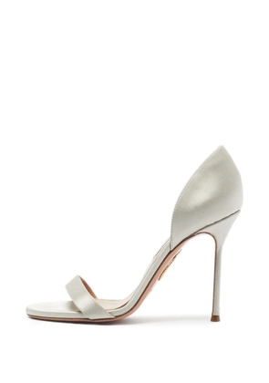 Aquazzura Uptown satin sandals - Grey