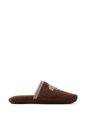 Versace cotton-terry jacquard slippers - Brown