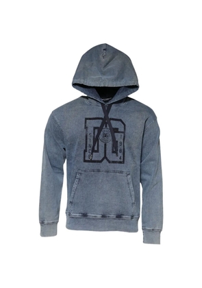 Dolce & Gabbana graphic-print denim hoodie - Blue