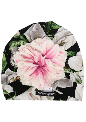 Dolce & Gabbana floral-print hat - Black
