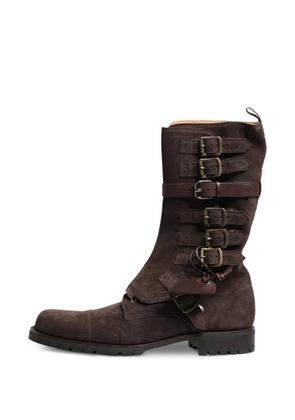 Dolce & Gabbana multi-buckle leather ankle boots - Brown