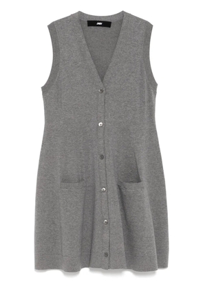 JNBY V-collar sleeveless knitted dress - Grey