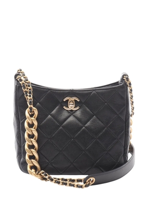 CHANEL Pre-Owned 2021-2026 CC Quilted Lambskin hobo bag - Black