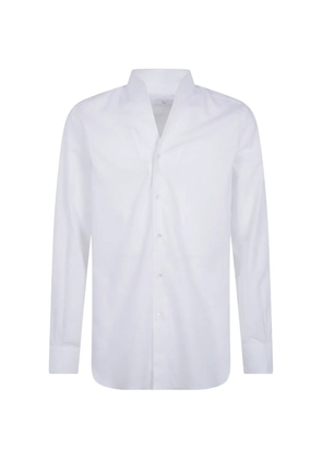 Mazzarelli mandarin-collar long-sleeve shirt - White