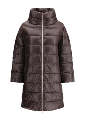 Herno quilted high-collar coat - Brown