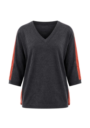 Costume National V-neck panelled sweater - Grey