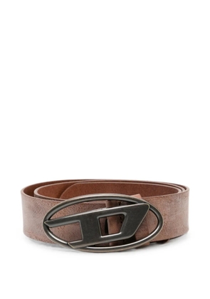 Diesel Oval D plaque belt - Brown