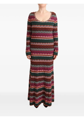 Missoni stripe-knit maxi dress - Green