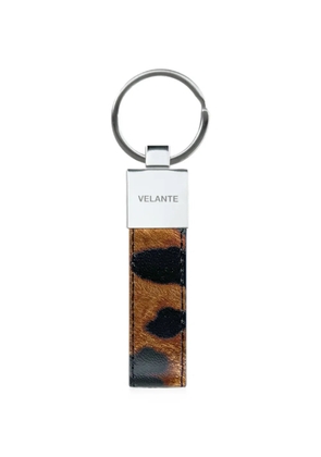 VELANTE leopard-print keyring - Silver