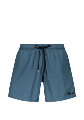 Plein Sport drawstring vertical-stripe swim shorts - Blue
