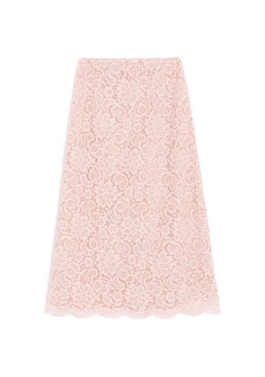 Valentino Garavani lace midi skirt - Pink