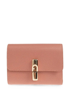 Furla Iride logo-plaque grained-leather wallet - Pink