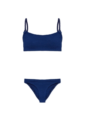 Hunza G Phoebe crinkle-effect bikini - Blue