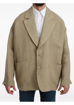 Dolce & Gabbana linen notch-lapel blazer - Neutrals