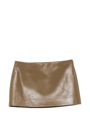 KHAITE leather mini skirt - Green