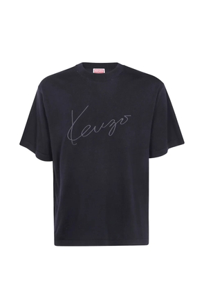 Kenzo logo-embroidered T-shirt - Blue
