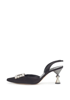 Manolo Blahnik Prietasli crystal-embellished sandals - Black
