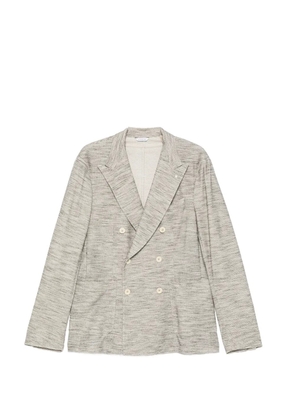 Manuel Ritz double-breasted peak-lapels cotton blazer - Grey
