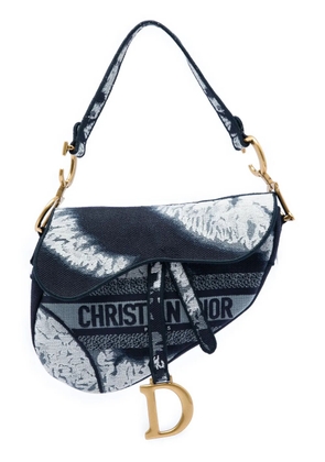 Christian Dior Pre-Owned 2020 Canvas Embroidered Tie Dye Saddle Bag shoulder bag - Blue