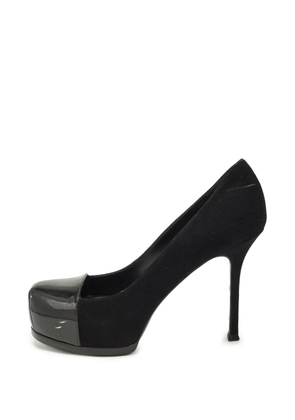 Saint Laurent Pre-Owned Tribtoo platform heeled pumps - Black