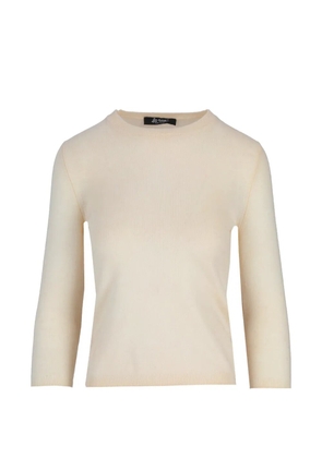 La-Rose fine-knit three-quarter sleeve sweater - Neutrals