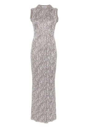 Acne Studios sequin-embellished knitted maxi dress - Grey