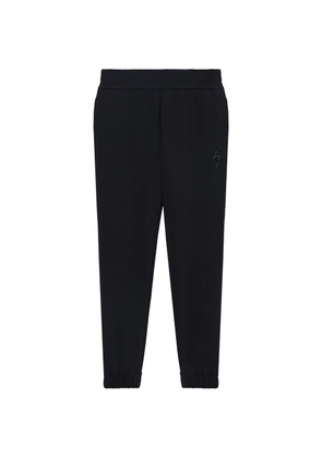Armani Exchange rhinestone-logo track pants - Black