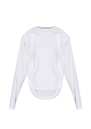 IRO Arum ruffled long-sleeve T-shirt - White