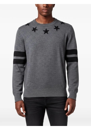 Givenchy Pre-Owned crew-neck star-appliqué sweater - Grey