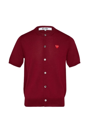 Comme Des Garçons Play Play heart short-sleeve cardigan - Red