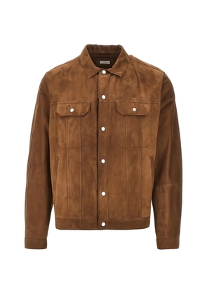 Brunello Cucinelli suede button-up jacket - Brown