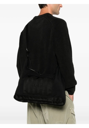 C.P. Company logo-embroidered messenger bag - Black